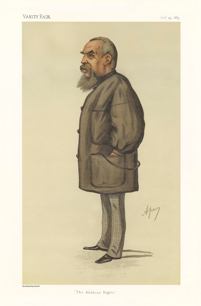 Kaptajn Richard Francis Burton - portræt stående af Carlo (1839 89) Pellegrini