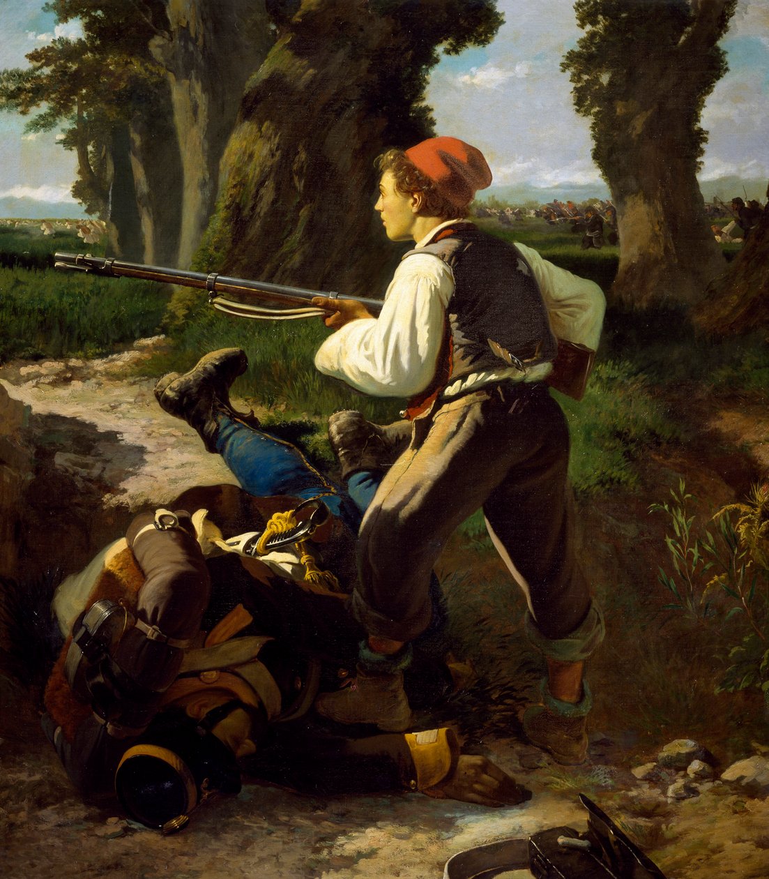 Pasquale Cova ved slaget ved Varese, 26. maj 1859, af Carlo Ademollo (1825-1911) af Carlo Ademollo
