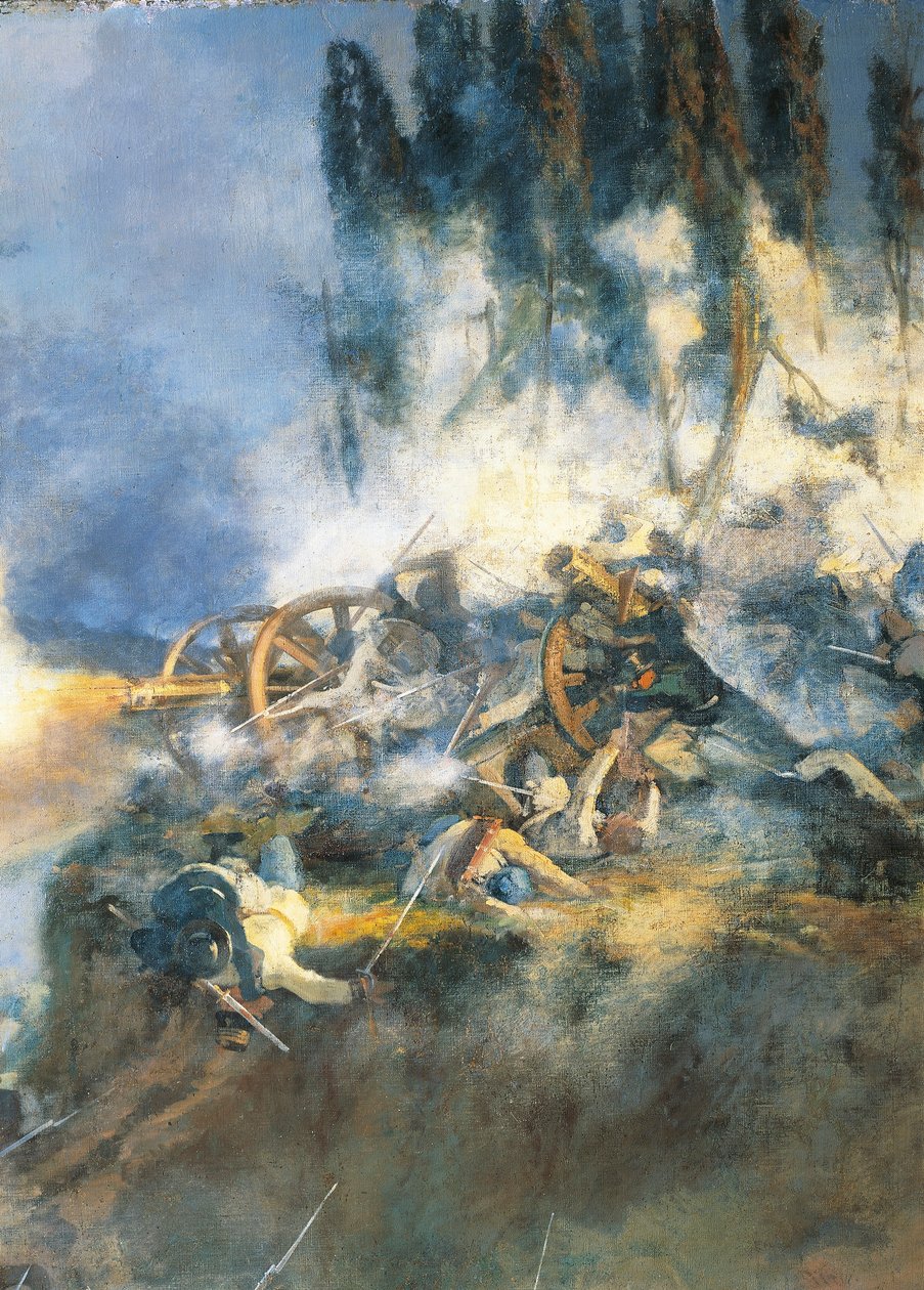 24. juni 1859 - Slaget ved San Martino, malet af Carlo Ademollo af Carlo Ademollo