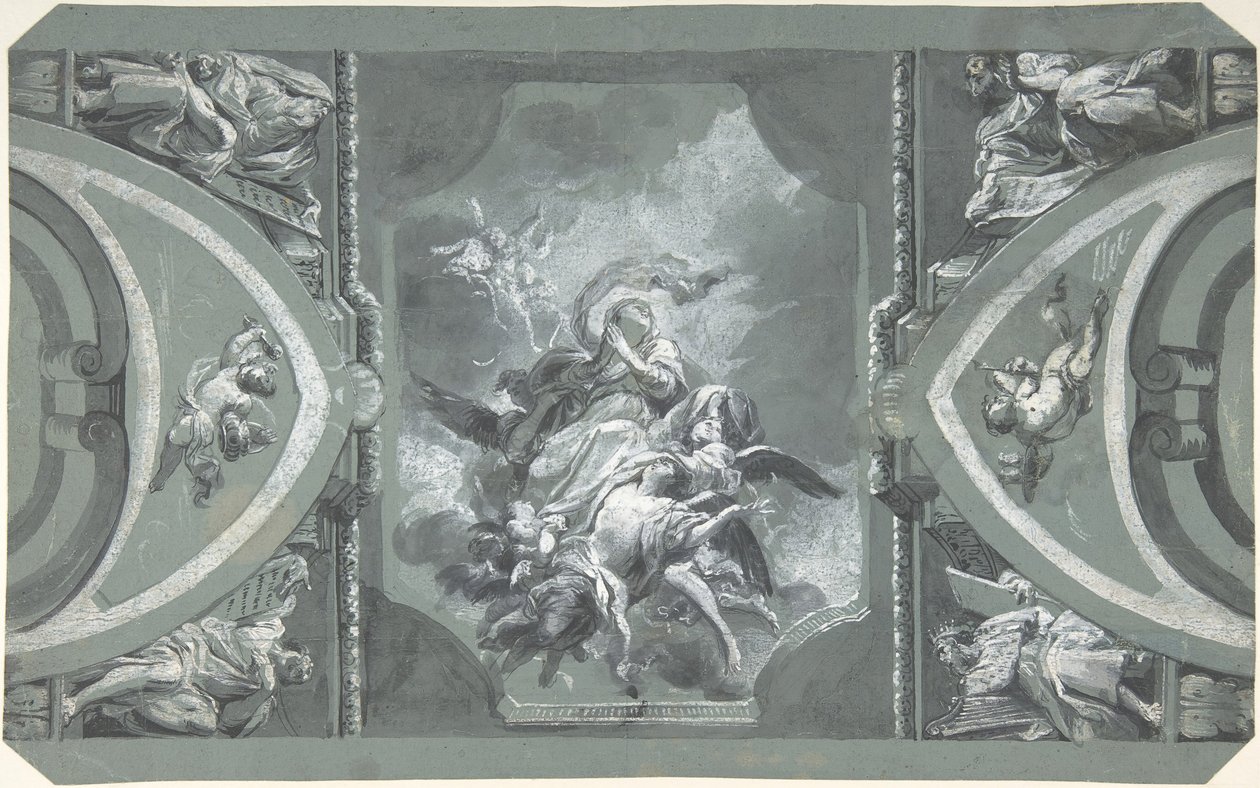 Studie til udsmykning af en hvælving, 1754-1815. af Carlo Alberto Baratta