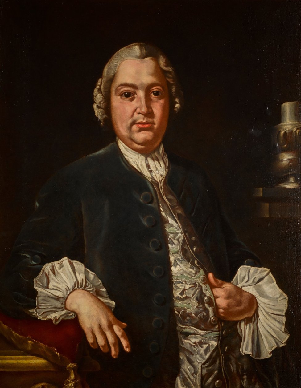 Portræt af komponisten Niccolò Jommelli 1714-1774. af Carlo Amalfi