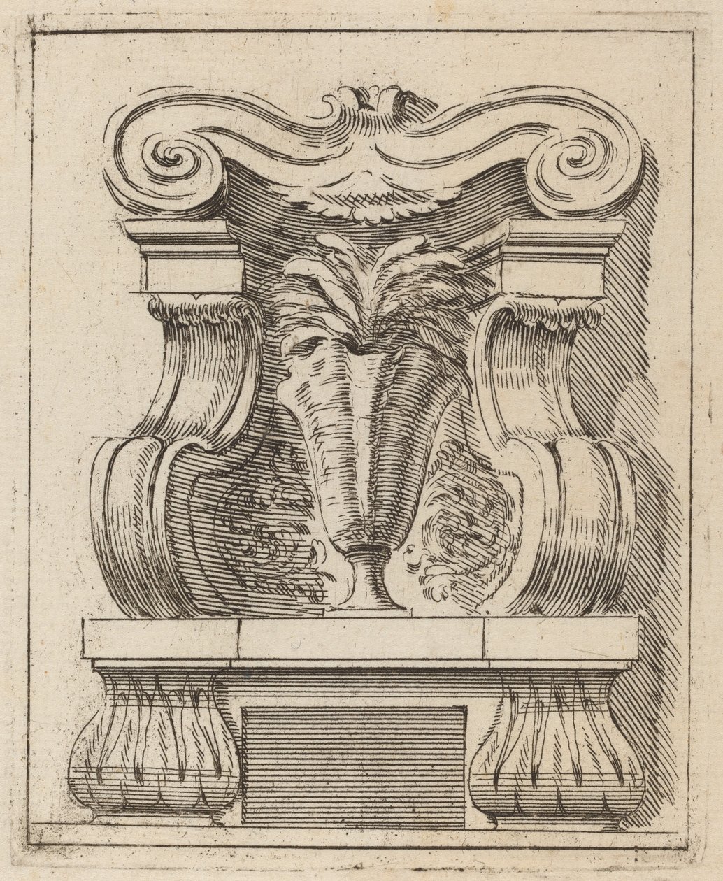 Arkitektonisk motiv med en vase af Carlo Antonio Buffagnotti