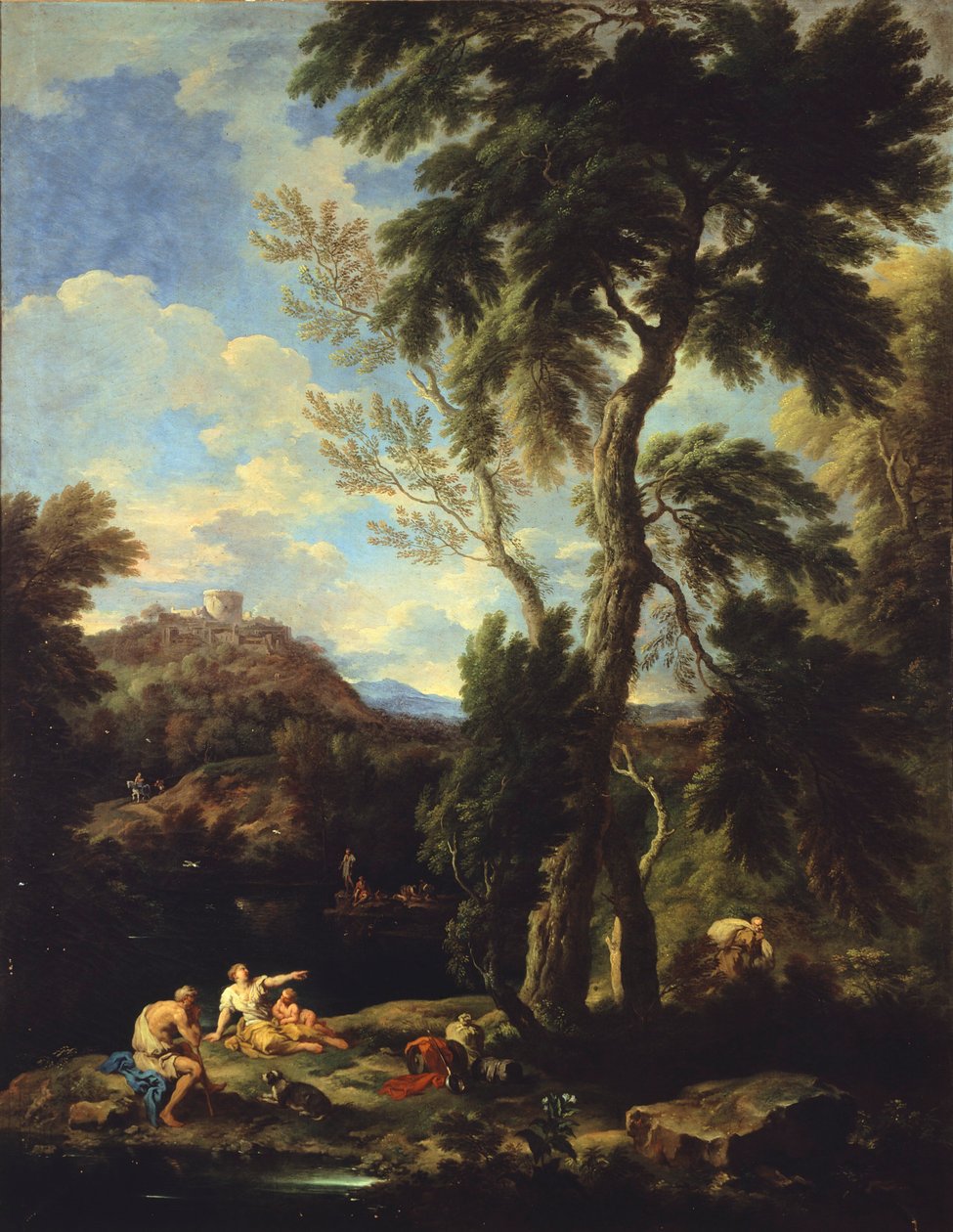 Landskab med Pilgrim af Carlo Antonio Tavella