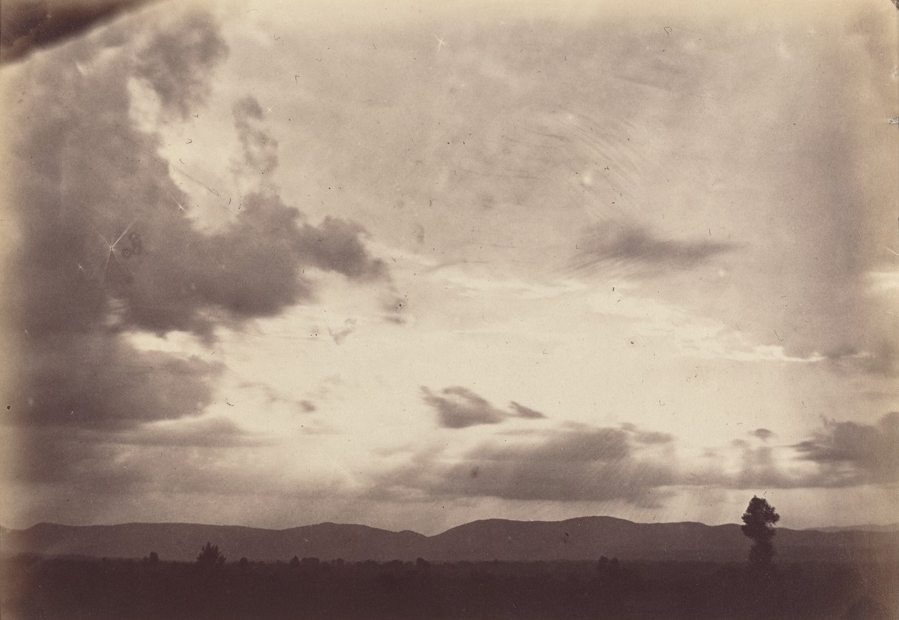 Studie af skyer, romersk campagna, ca. 1860 (foto) af Carlo Baldassare Simelli