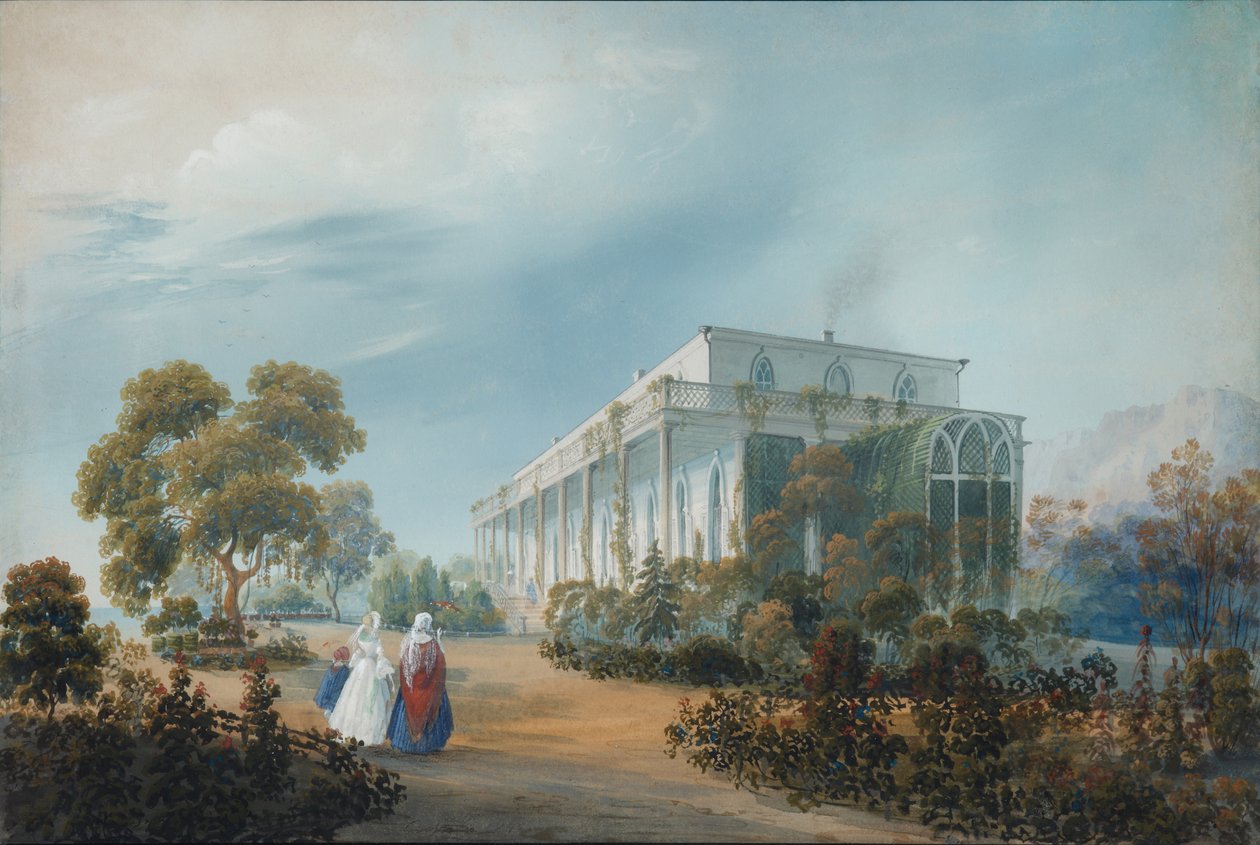 Naryshkins ejendom i Miskhor, 1842 af Carlo Bossoli