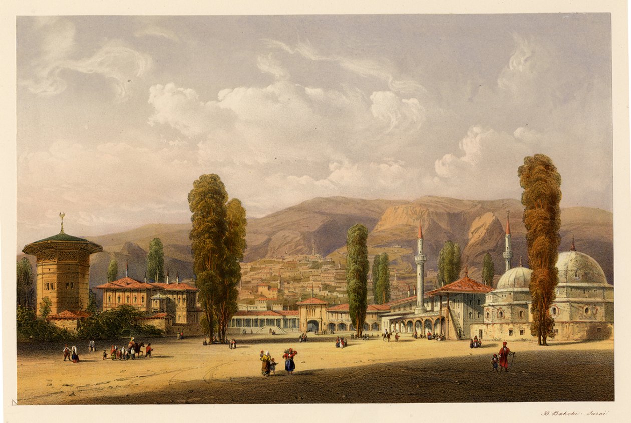 Bakhchisaray Khans-paladset, 1856 af Carlo Bossoli