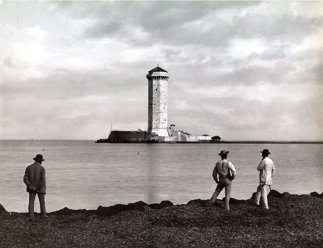 Marzocco Tower i Leghorn (Livorno), Italien, ca. 1890 (glasplade) af Carlo Brogi