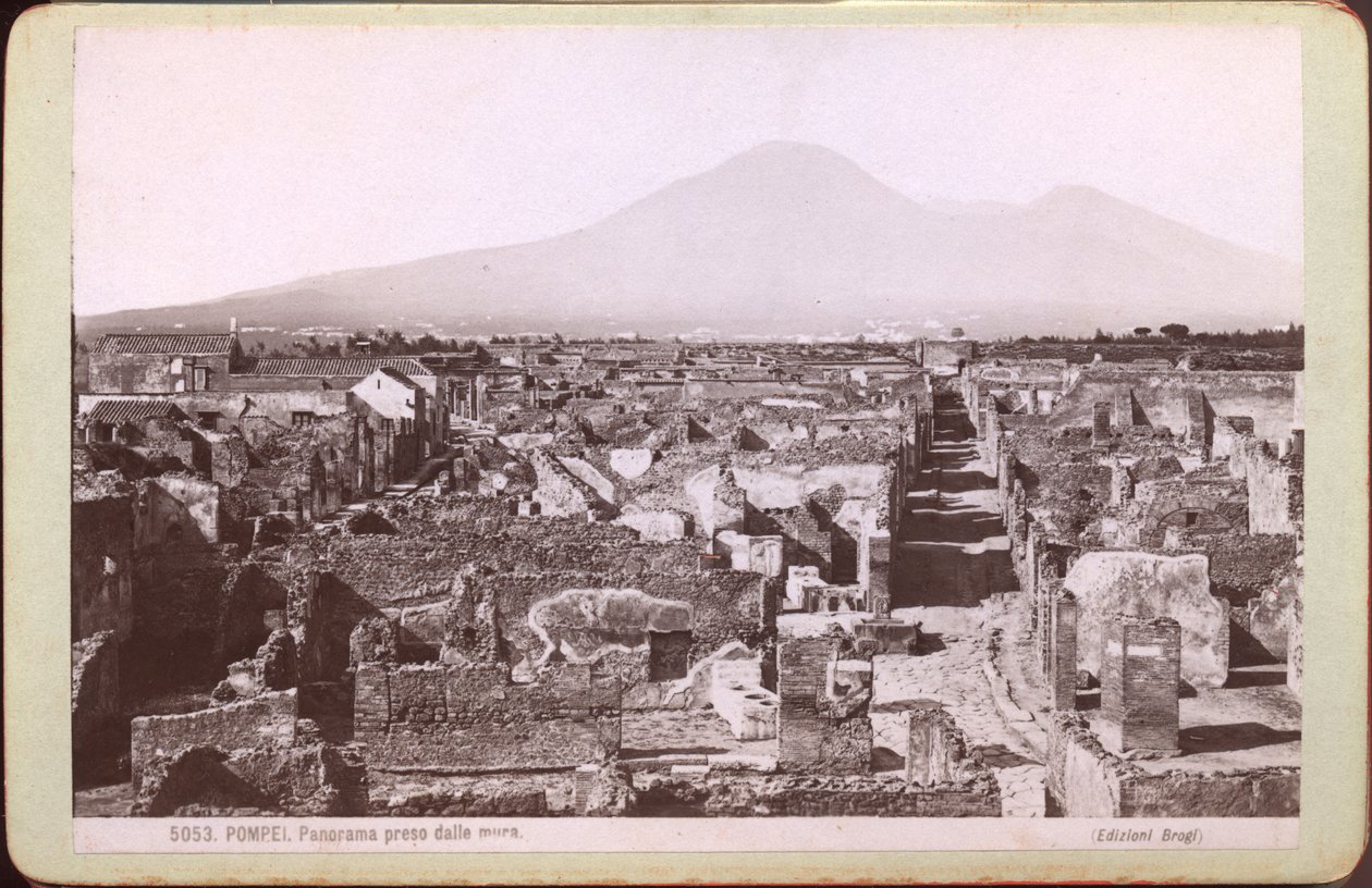 Panorama af Pompeji, ca. 1880 (fotografi) af Carlo Brogi