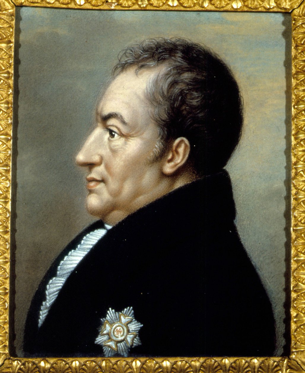 Portræt af Johann Wolfgang Von Goethe (1749 - 1832) af Carlo Bruni. sd. 19. århundrede. Villa Vigoni. Sø Kom. Italien af Carlo Bruni