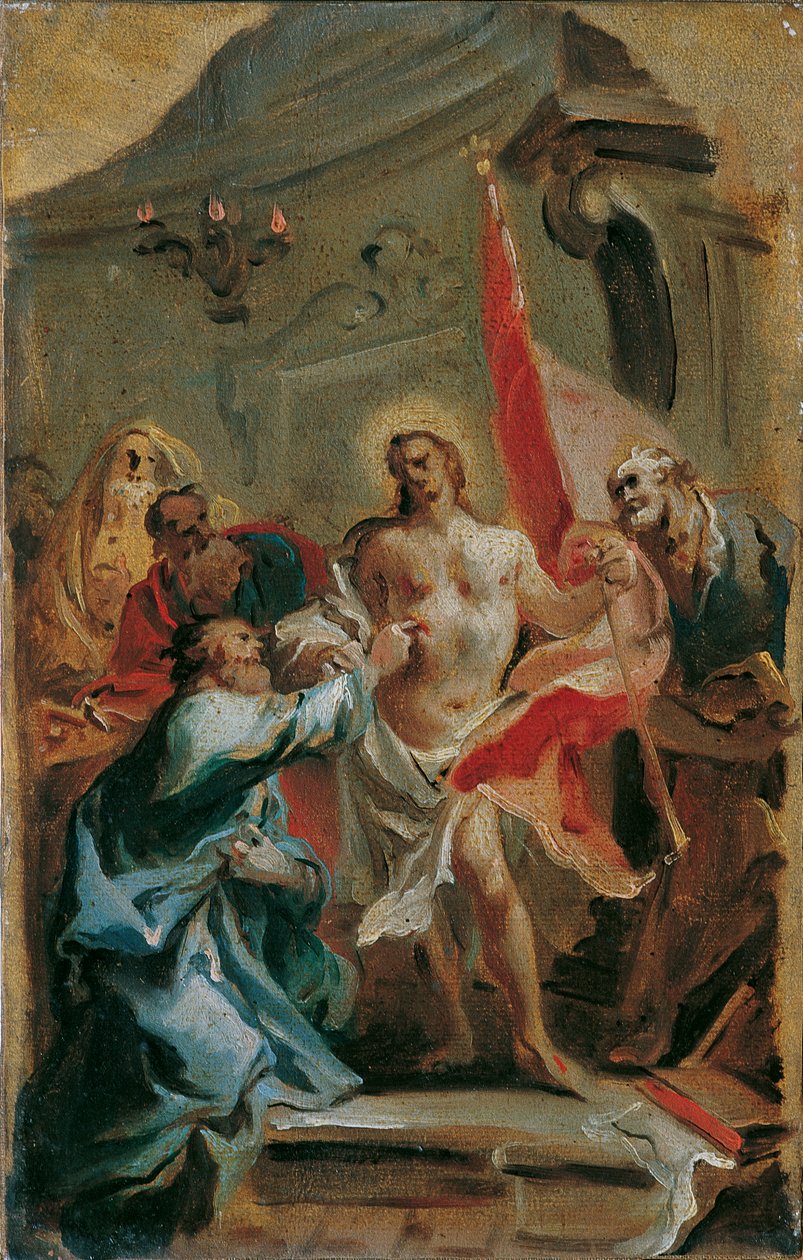 Kristus og tvivlende Thomas af Carlo Carlone