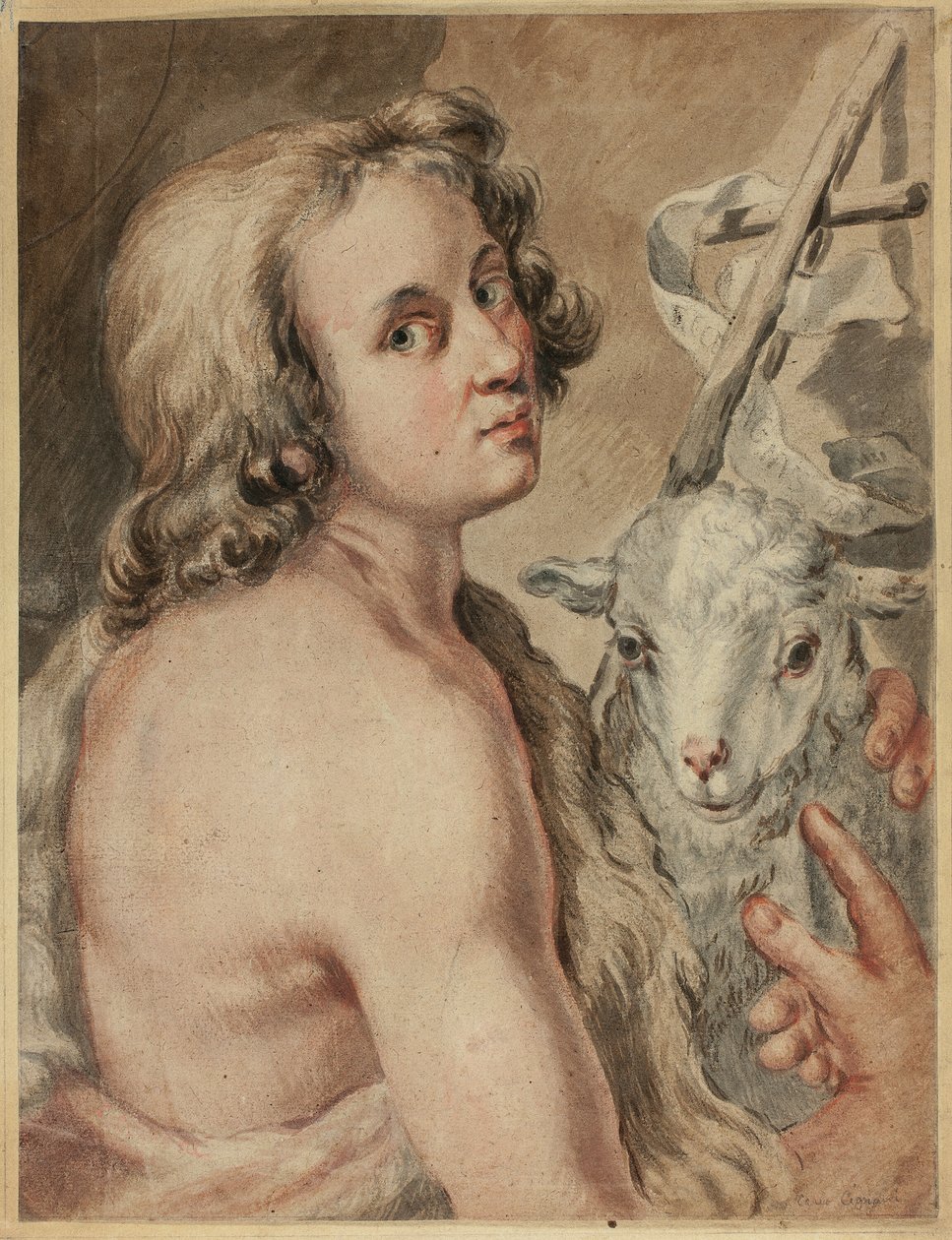 Johannes Døberen med lammet af Carlo Cignani