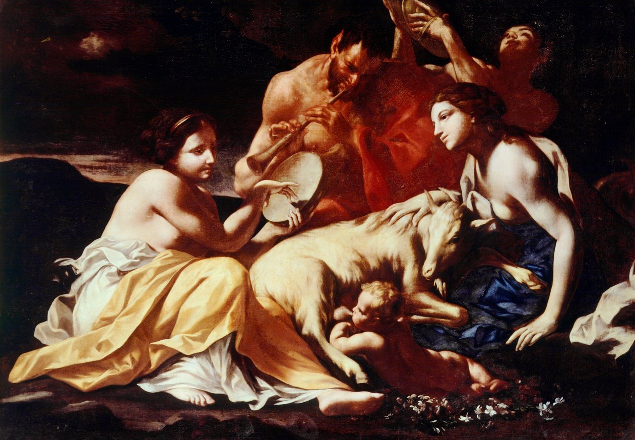 The Childhood of Jupiter, ca. 1702-14 (olie på lærred) af Carlo Cignani