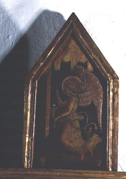 Ærkeenglen Gabriel, detalje fra San Silvestro polyptyken af Carlo Crivelli