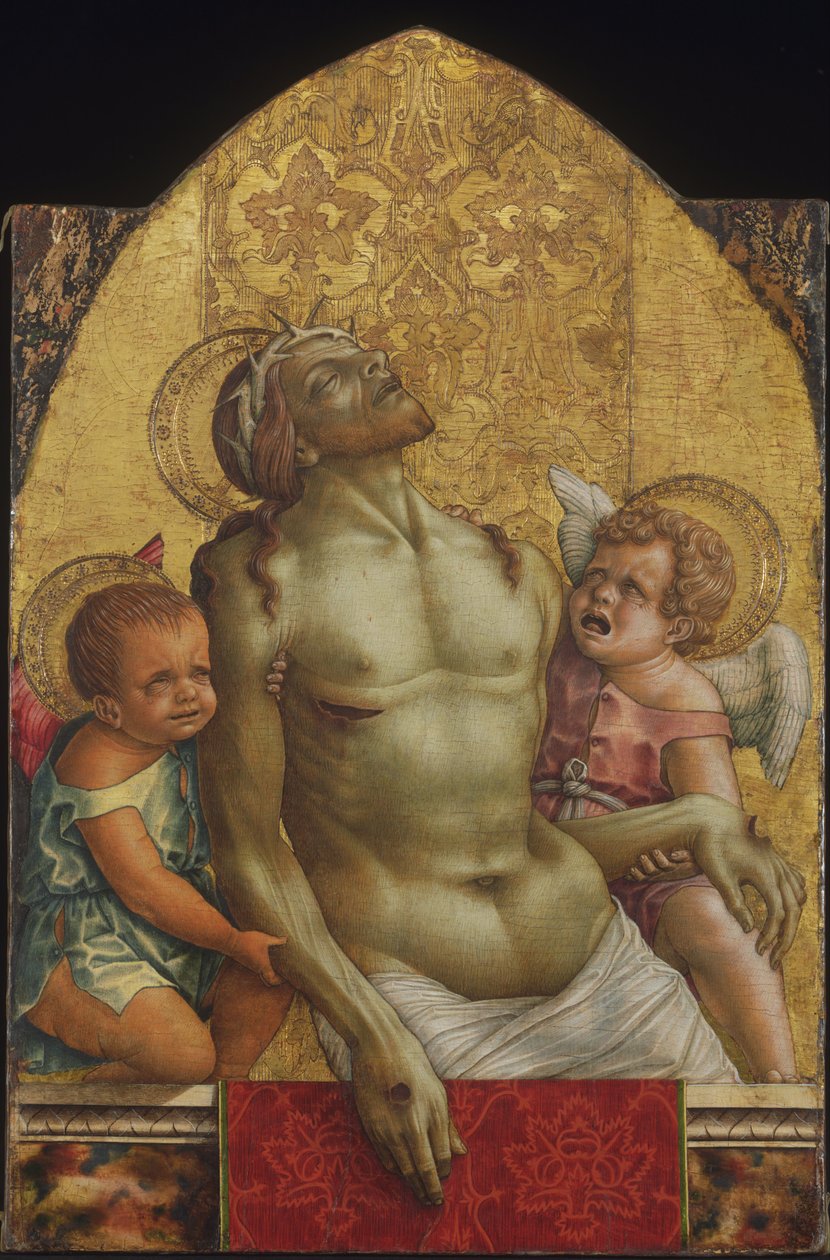 Død Kristus støttet af to engle af Carlo Crivelli