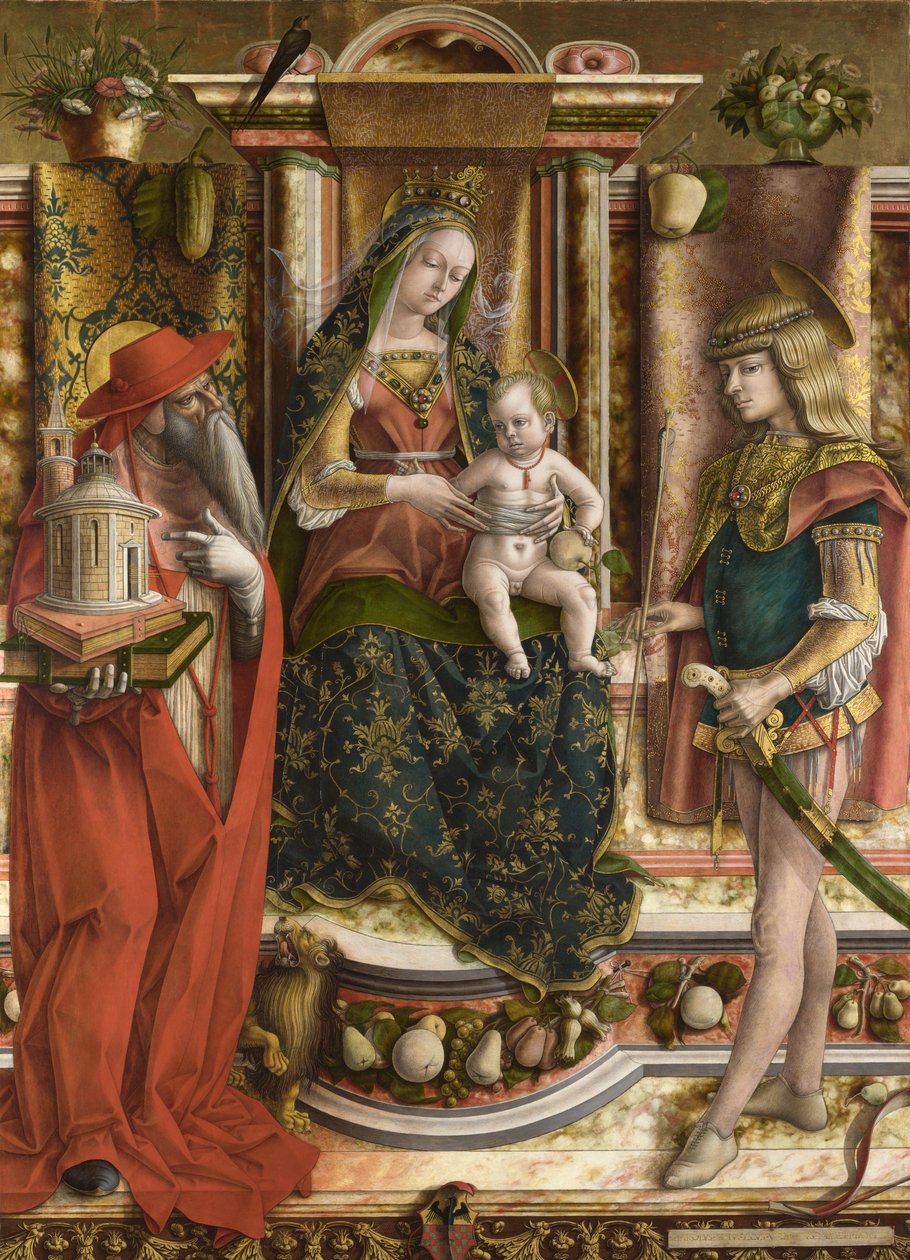 La Madonna della Rondine, efter 1490 (olie og ægtempera på træ) af Carlo Crivelli