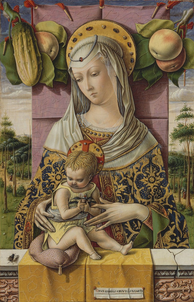 Madonna og barn, ca. 1480 (tempera og guld på træ) af Carlo Crivelli