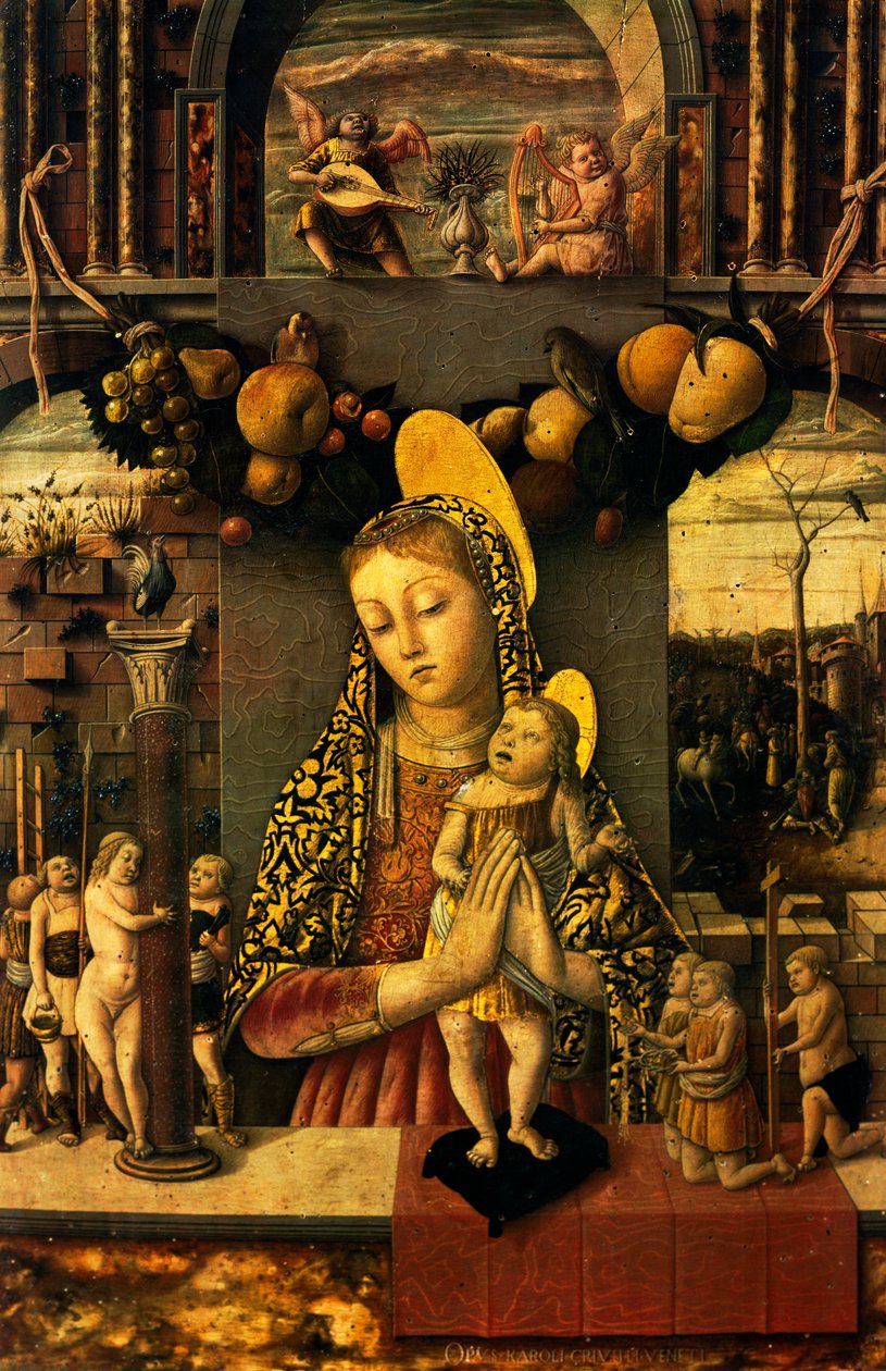 Madonna of the Passion, ca. 1460 (tempera og guld på panel) af Carlo Crivelli