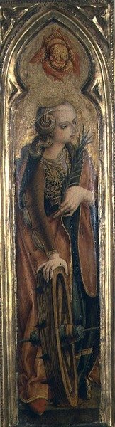 Den hellige Katharina af Alexandria (tempera på panel) af Carlo Crivelli