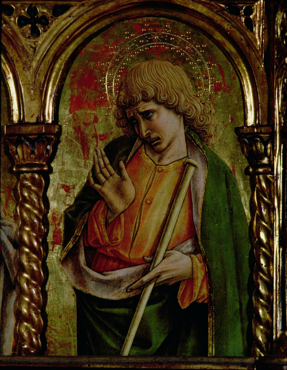 Den hellige Jakob den Lille, detalje fra SantEmidio-polyptikken, 1473 tempera på panel, detalje af 76636 af Carlo Crivelli