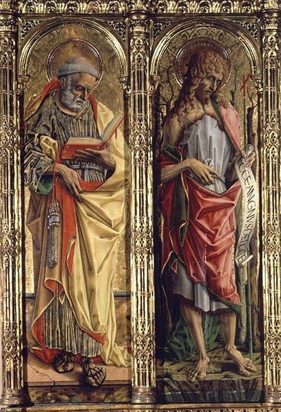 Sankt Peter og Johannes Døberen, detalje fra Sant