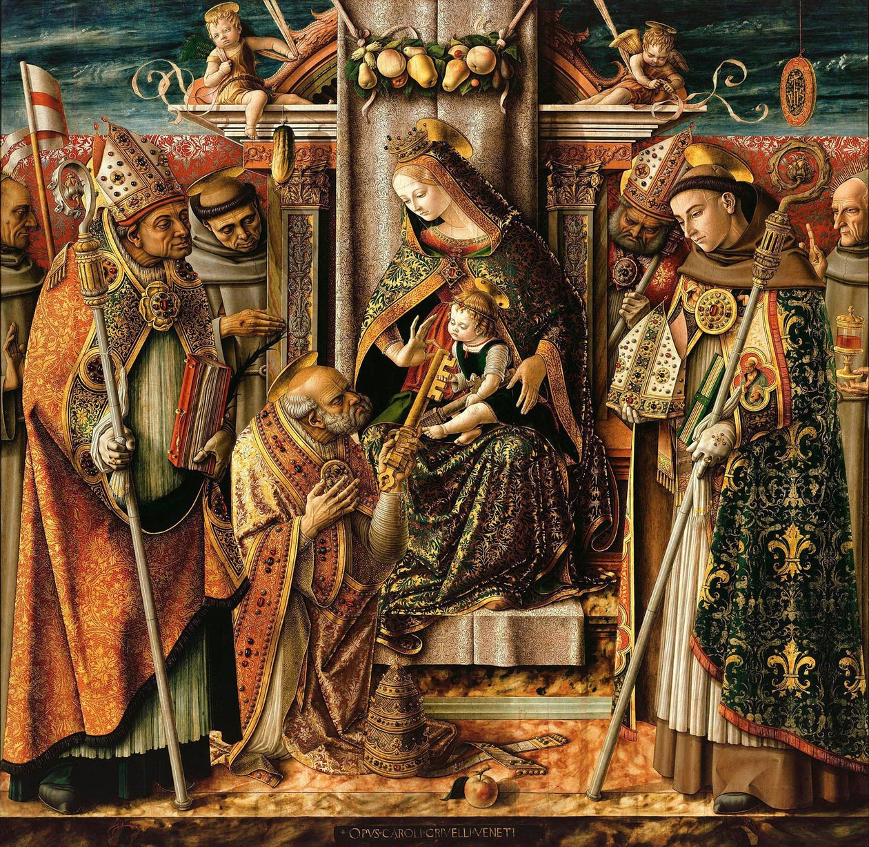 Udlevering af nøgler, ca. 1490 af Carlo Crivelli