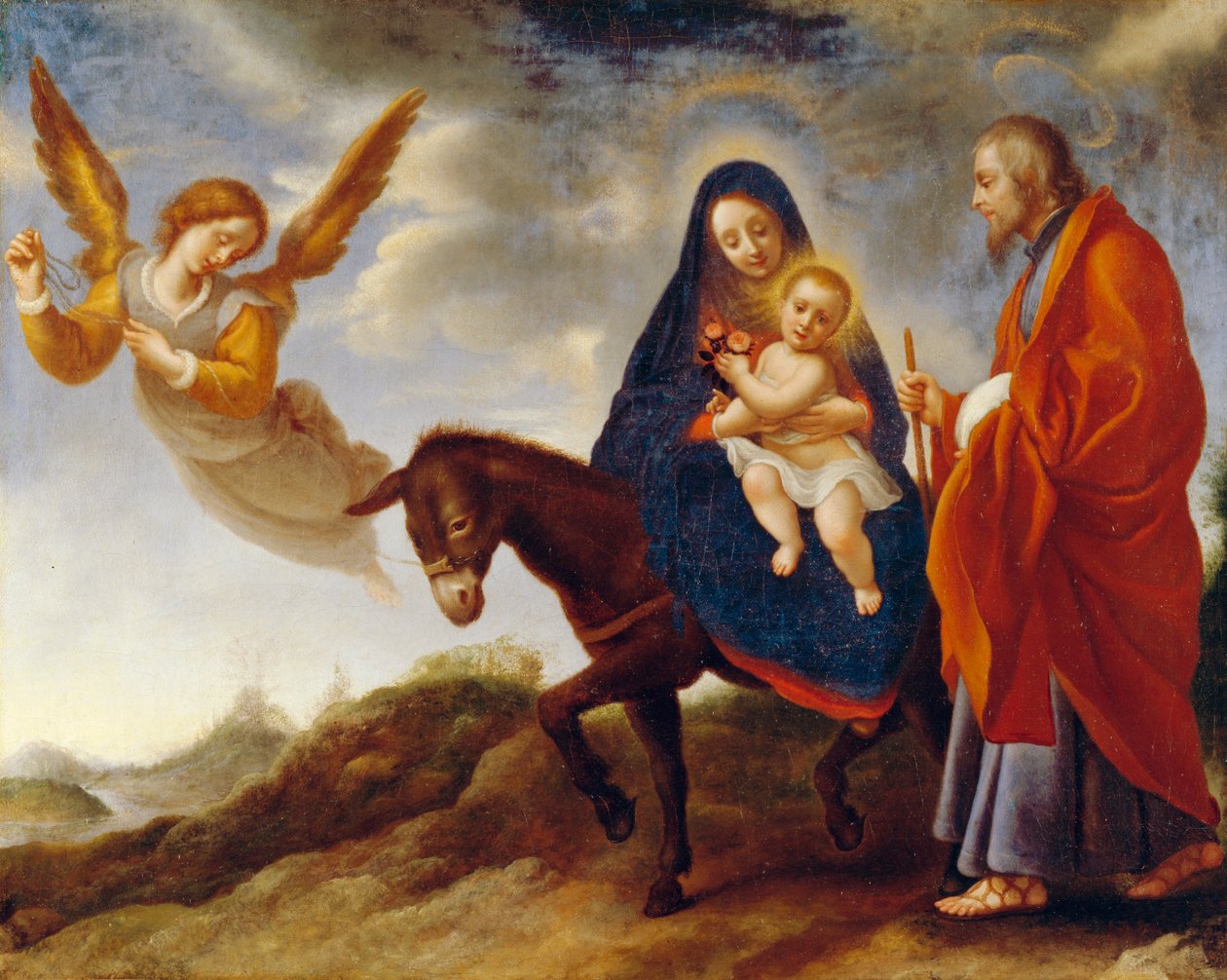 Flugten til Egypten, ca. 164850 af Carlo Dolci