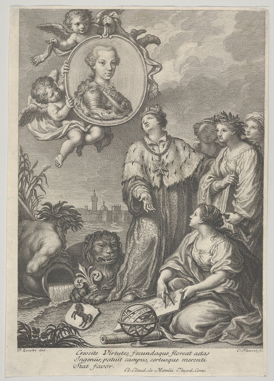 Portræt af den fremtidige hellige romerske kejser Leopold II som ærkehertug af Østrig og..., ca. 1760-67. af Carlo Faucci