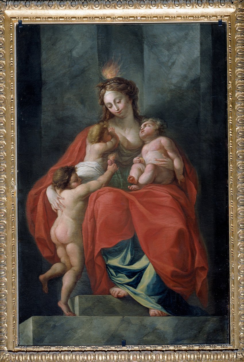 Allegori over republikkens tretten værdier: velgørenheden (maleri, efter 1783) af Carlo Giuseppe Ratti