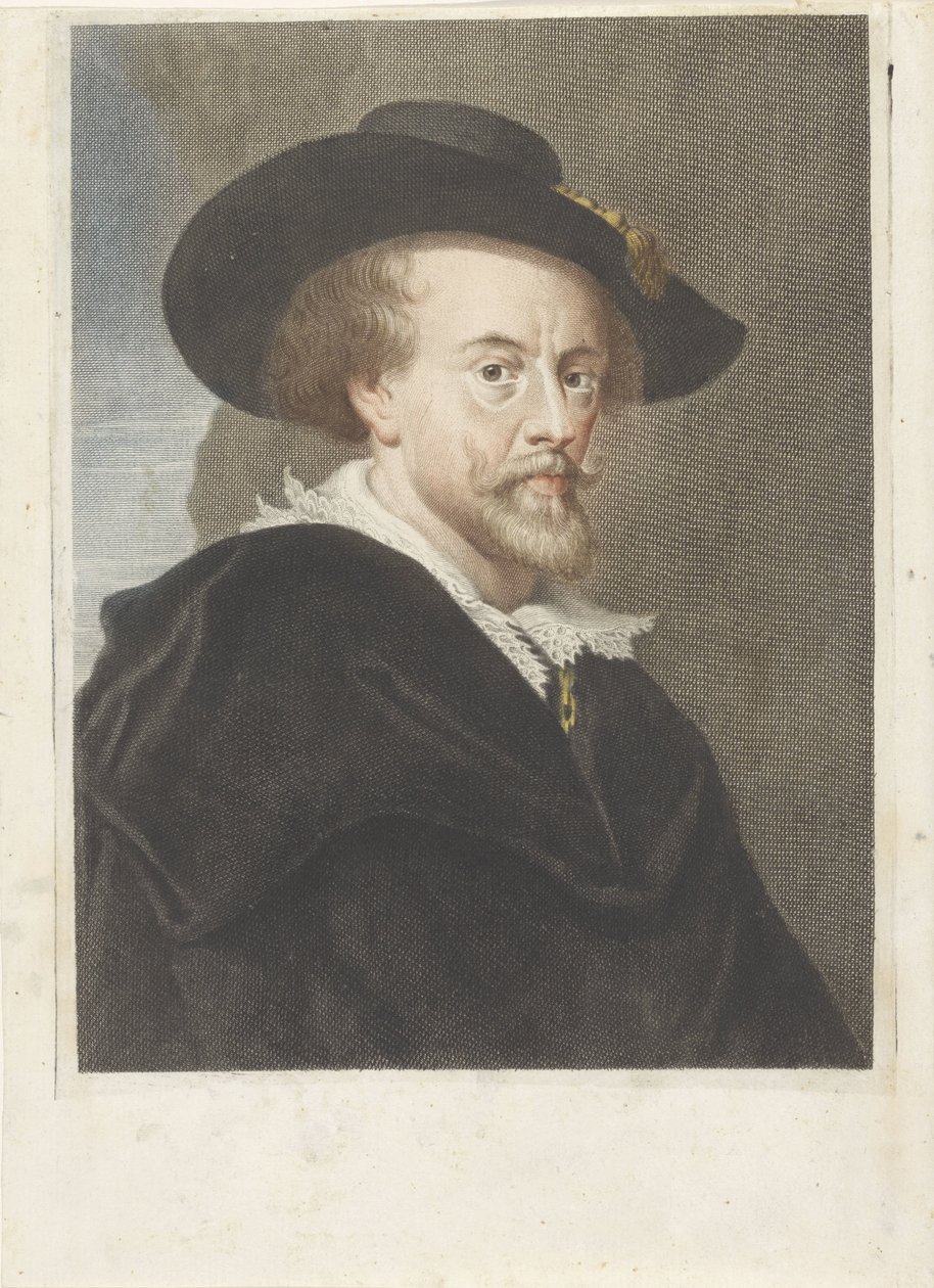 Portræt af kunstneren Peter Paul Rubens Portrætter af kunstnere (serietitel) af Carlo Gregori (attributed to)