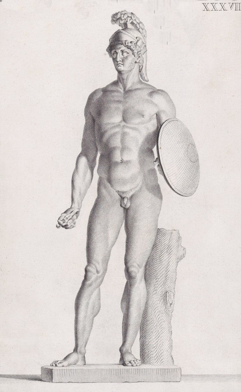 Statue af Mars, 1734 af Carlo Gregori
