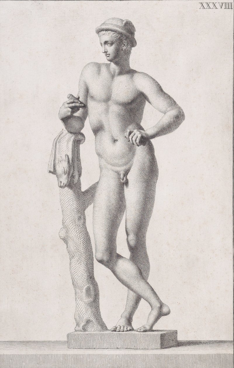 Statue af Merkur, 1734 af Carlo Gregori
