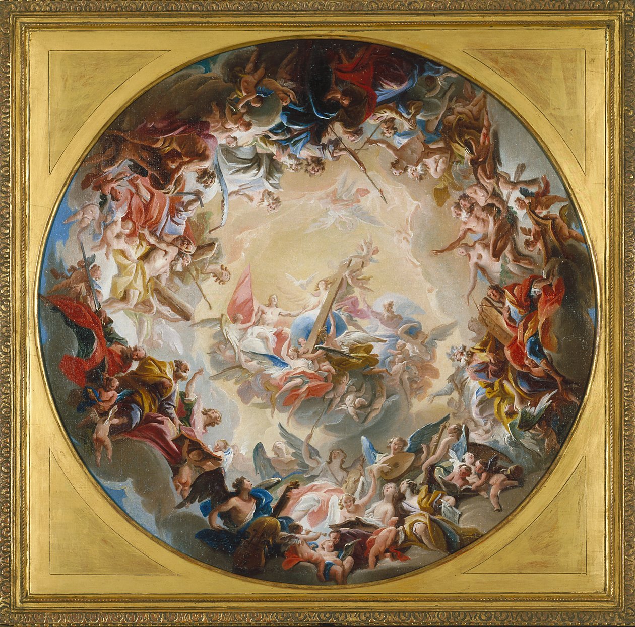 Glorification of the Cross (olie på lærred) af Carlo Innocenzo Carlone
