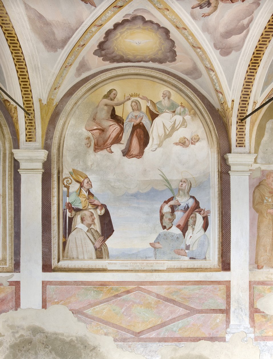 Jomfruens kroning (fresko) af Carlo Innocenzo Carloni