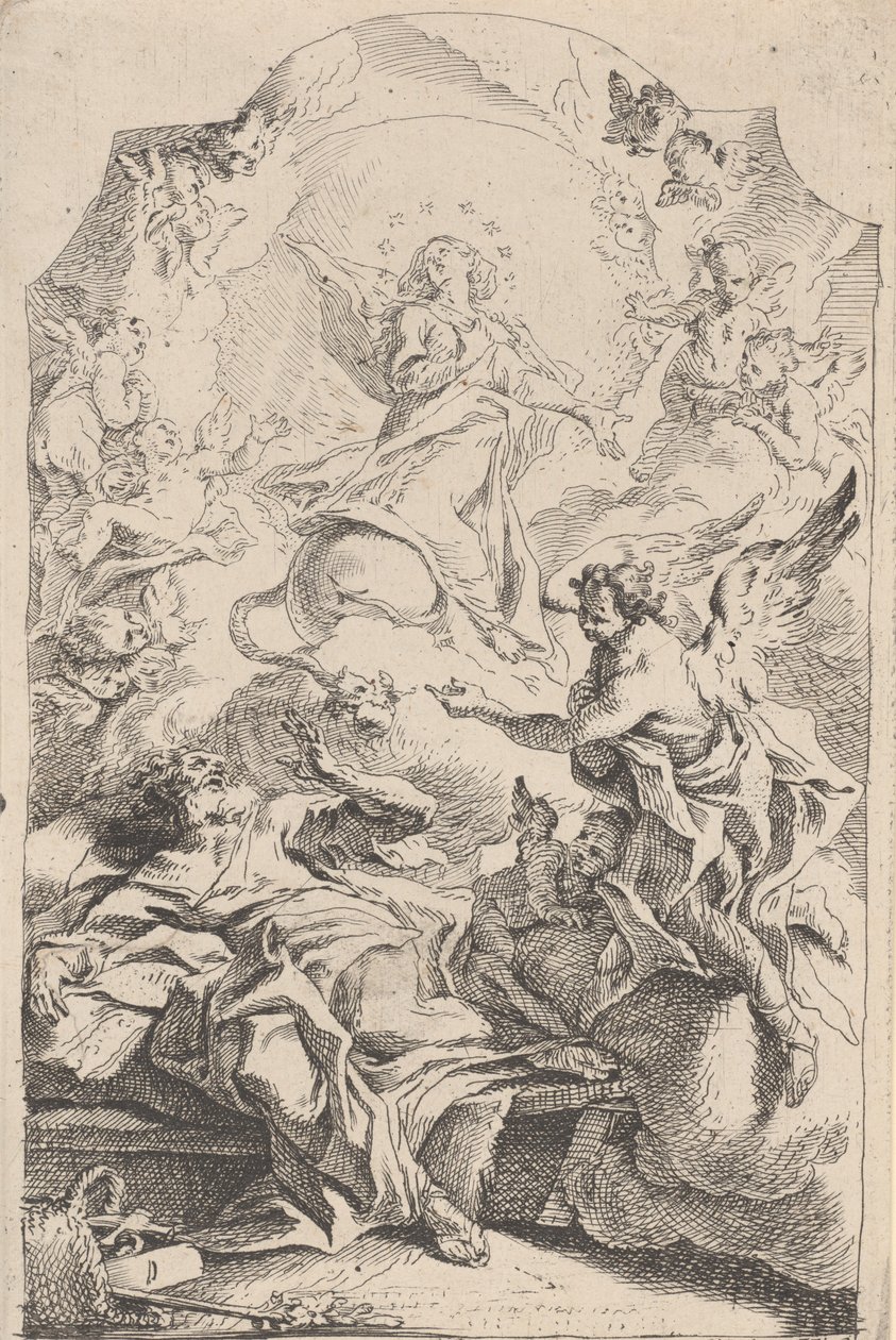 Bebudelsen til Saint Joseph, 1725-75. af Carlo Innocenzo Carloni