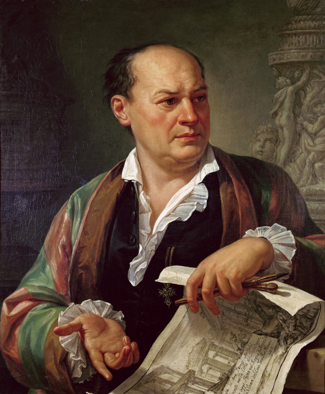 Portræt af Giovanni Battista Piranesi, 1779 af Carlo Labruzzi