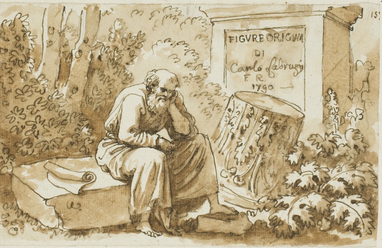 Skitse til Frontispice til Figur Originali af Carlo Labruzzi