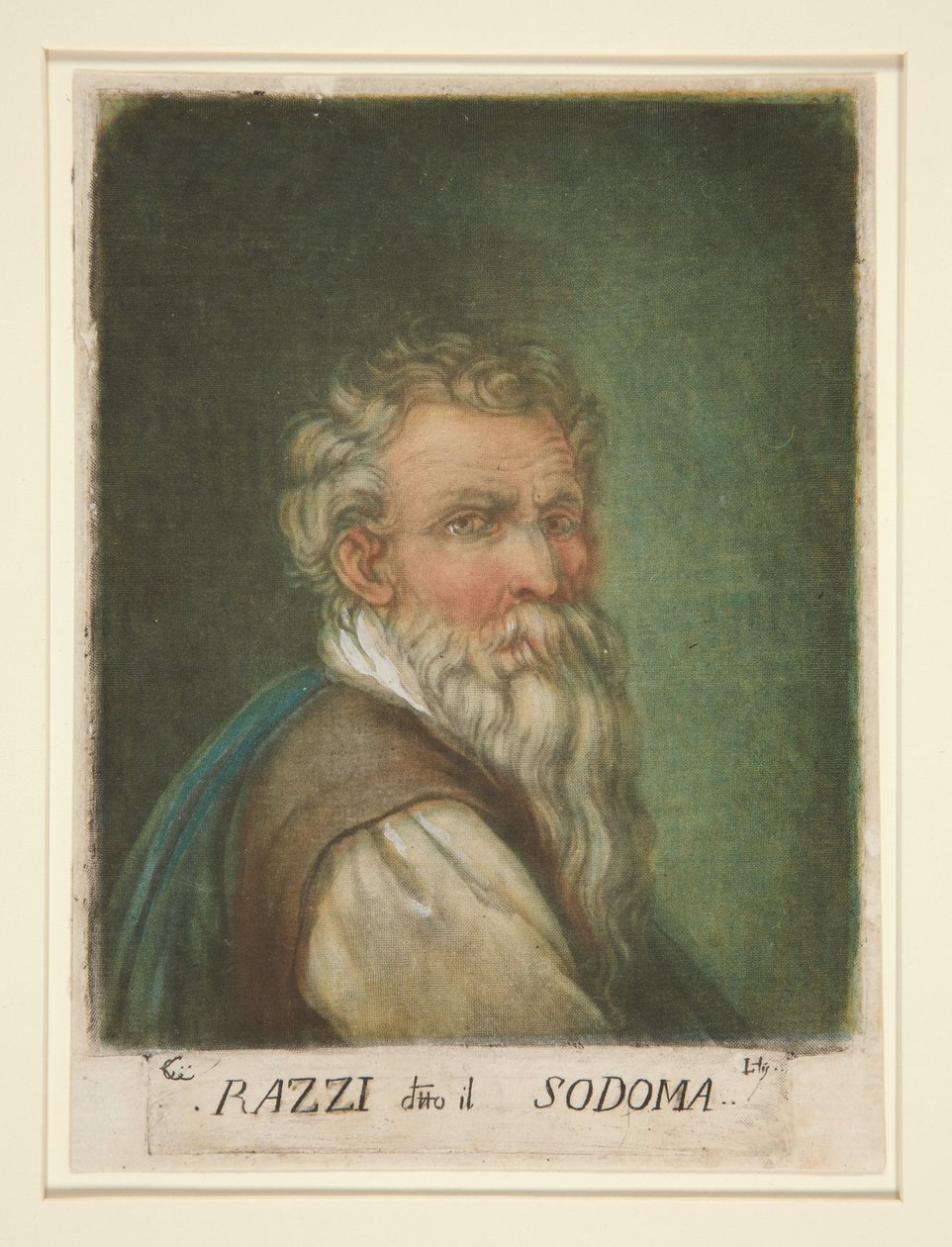 Portræt af G. A. Bazzi, kaldet Il Sodoma af Carlo Lasinio