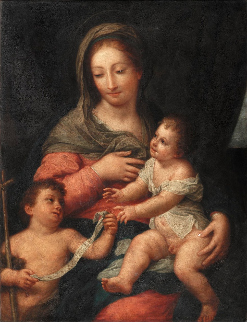 Madonna og barnet med den unge Johannes Døberen af Carlo Maratta