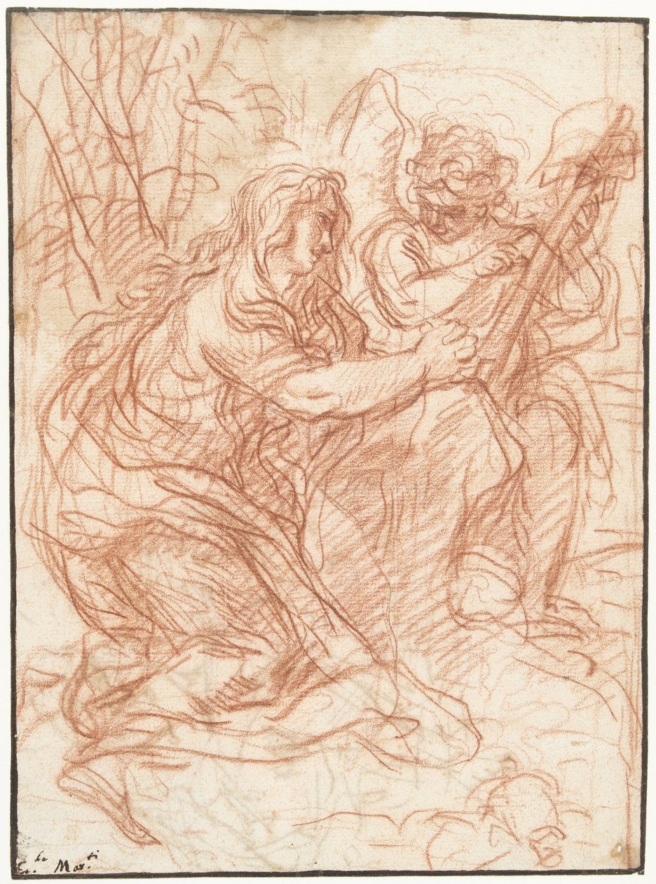 Maria Magdalene tilbeder korset af Carlo Maratta