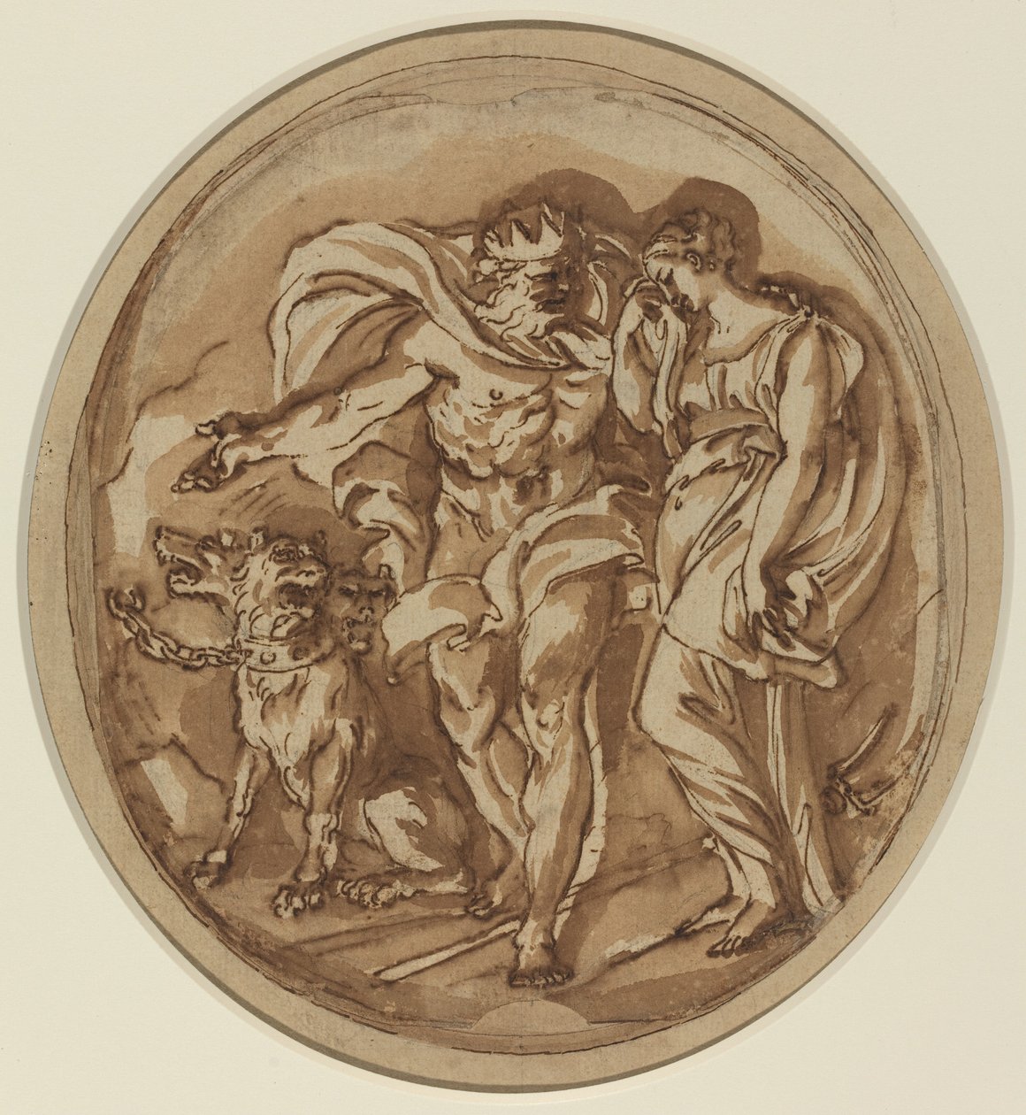 Pluto bringer proserpin til helvedes porte af Carlo Maratta