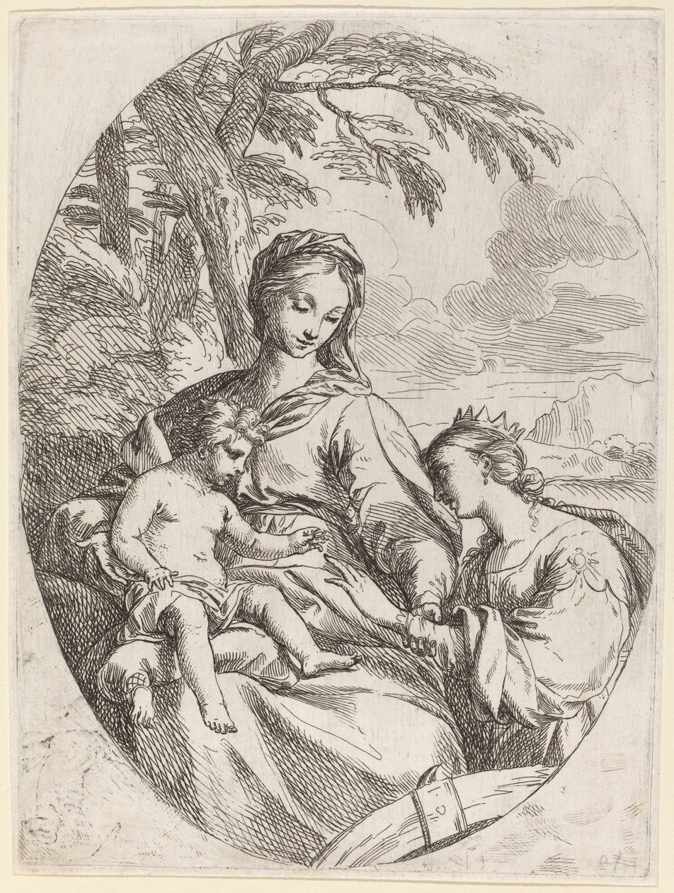Sankt Catherines mystiske ægteskab af Carlo Maratta