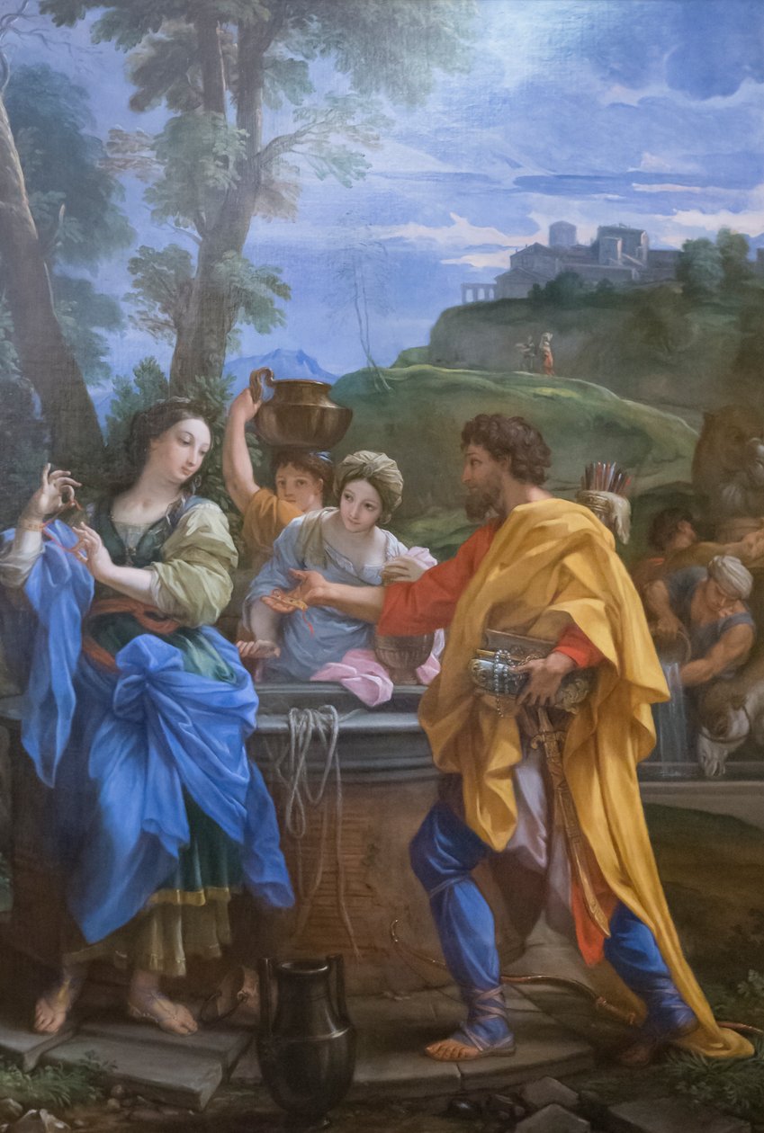 Rebecca og Eliezer ved brønden af Carlo Maratta or Maratti
