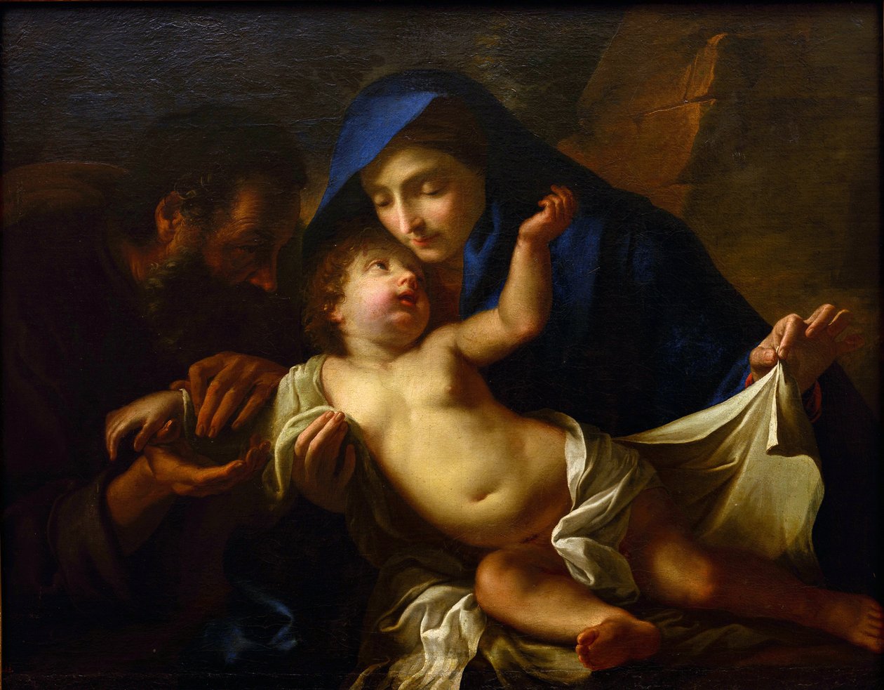 Den hellige familie par Maratta, Carlo (1625-1713). Olie på lærred, slutningen af det 17. århundrede, State A. Radishchev Art Museum, Saratov af Carlo Maratta or Maratti