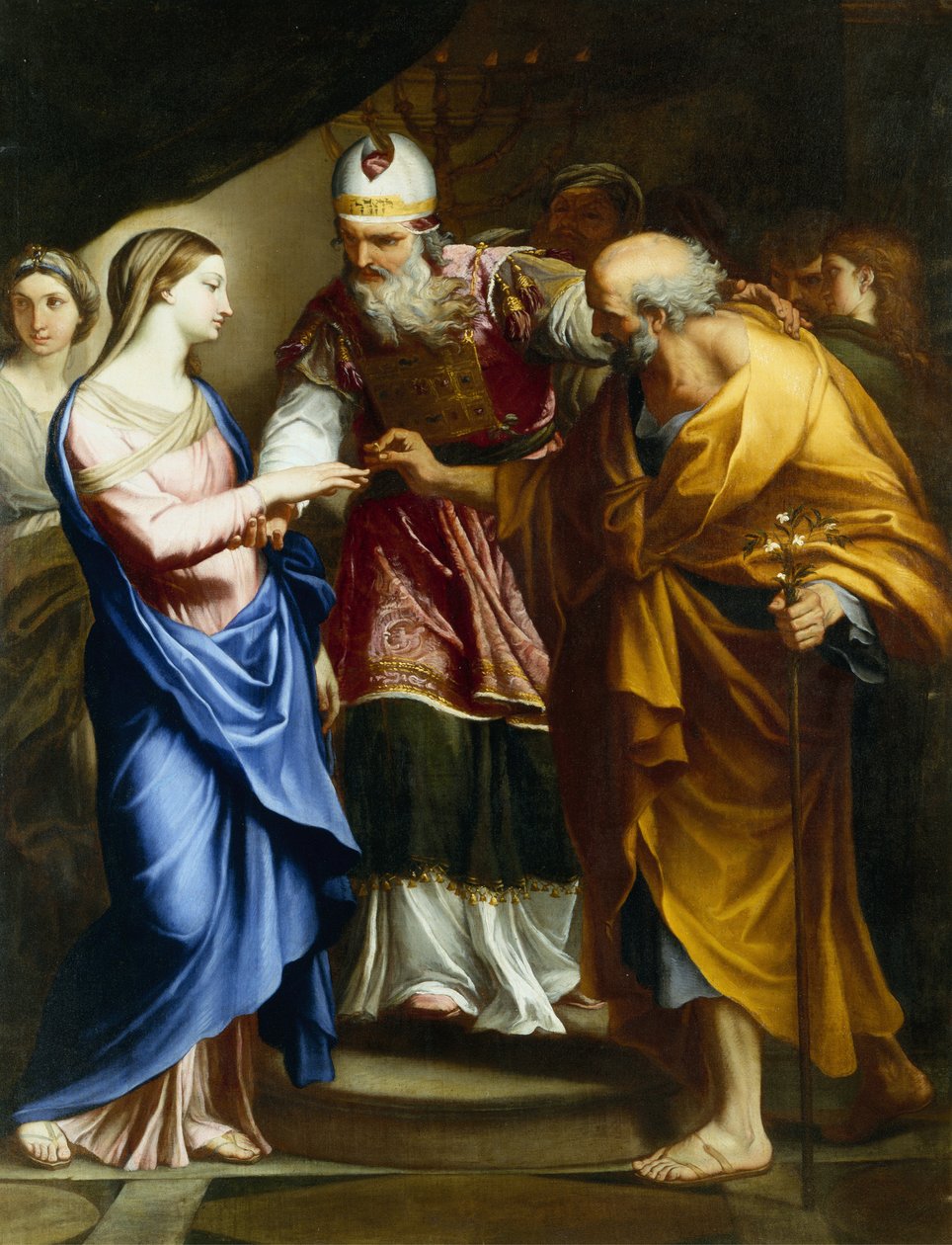 Ægteskabet med jomfruen (olie på lærred) af Carlo Maratta or Maratti