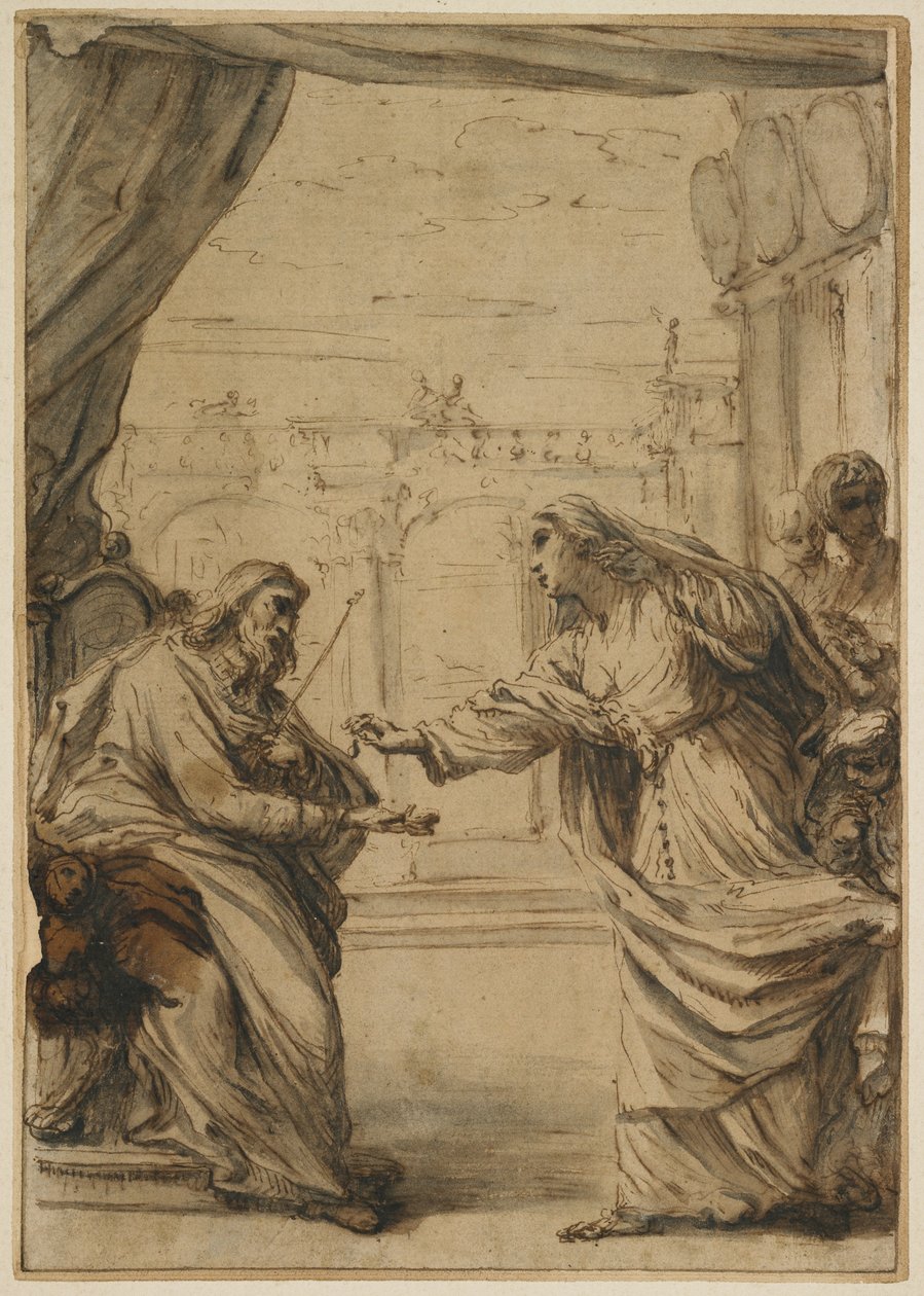 Familien Rospigliosi hylder pave Clemens IX, 1667-1669 af Carlo Maratta or Maratti