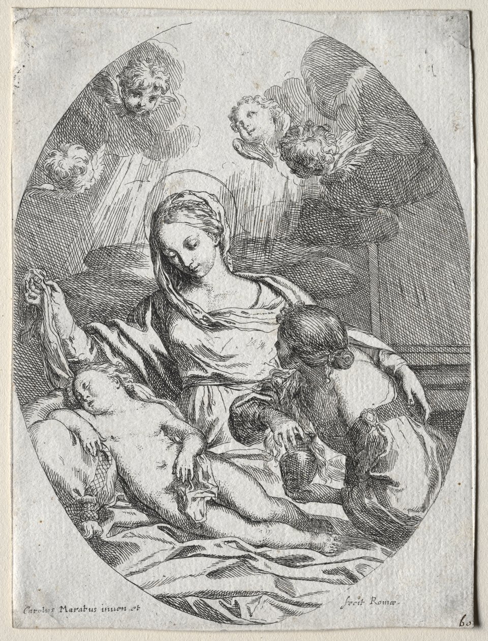 Madonna og barn med Magdalen af Carlo Maratti