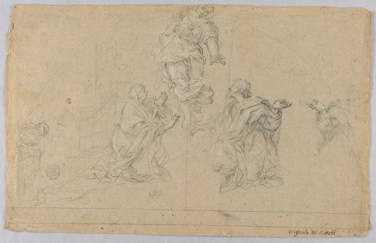 Studie af tre figurer af Carlo Maratti