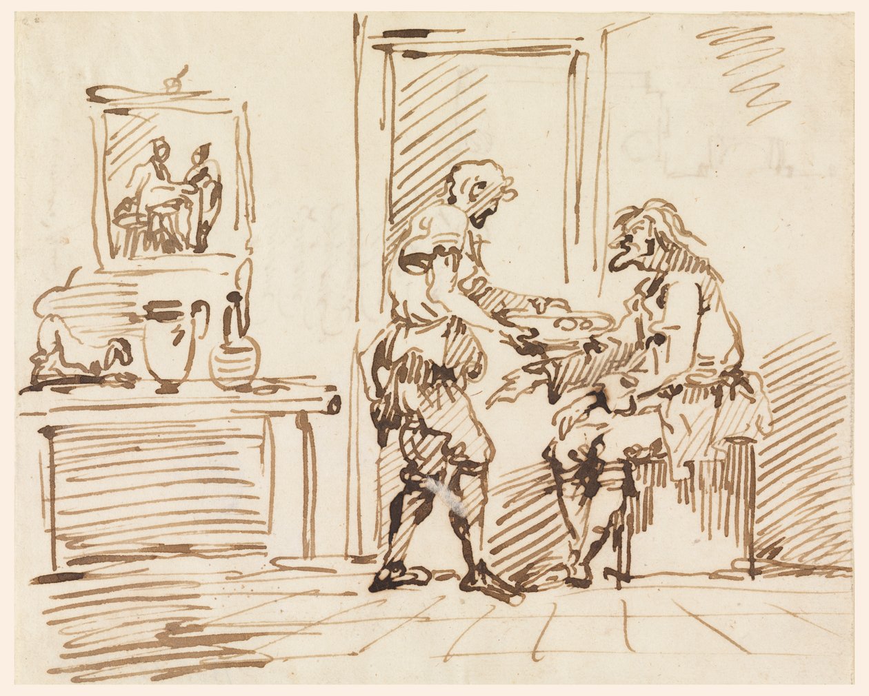 En genrescene af Carlo Marchionni
