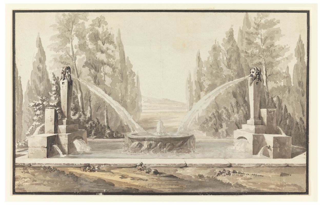 Design til et springvand i en park af Carlo Marchionni