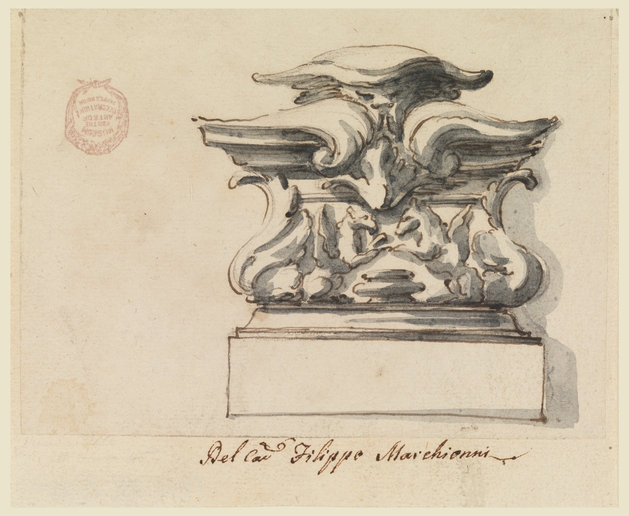 Design til et ornament af Carlo Marchionni